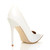 Back right side view of White Patent High Heel Pointed Court Shoes Back right side view of White Patent High Heel Pointed Court Shoes