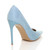 Back right side view of Pale Blue Suede High Heel Pointed Court Shoes Back right side view of Pale Blue Suede High Heel Pointed Court Shoes