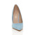 Front view of Pale Blue Suede High Heel Pointed Court Shoes Front view of Pale Blue Suede High Heel Pointed Court Shoes