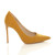 Right side view of Mustard Yellow Suede High Heel Pointed Court Shoes Right side view of Mustard Yellow Suede High Heel Pointed Court Shoes
