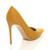Back right side view of Mustard Yellow Suede High Heel Pointed Court Shoes Back right side view of Mustard Yellow Suede High Heel Pointed Court Shoes