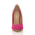 Front view of Fuchsia Pink Suede High Heel Pointed Court Shoes Front view of Fuchsia Pink Suede High Heel Pointed Court Shoes