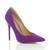 Front right side view of Purple Suede High Heel Pointed Court Shoes Front right side view of Purple Suede High Heel Pointed Court Shoes