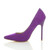Left side view of Purple Suede High Heel Pointed Court Shoes Left side view of Purple Suede High Heel Pointed Court Shoes