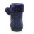 Front view of Navy Glitter Knit Fur Lined Winter Ankle Boots Slippers Booties