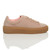 Right side view of Baby Pink Suede Platform Flatform Creepers Trainers