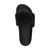 Top view of Black Fur Flat Faux Fur Sandals Sliders