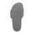 Bottom view of the sole of Grey Fur Flat Faux Fur Sandals Sliders