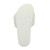 Bottom view of the sole of White Fur Flat Faux Fur Sandals Sliders
