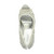 Top view of White Satin High Heel Wedge Diamante Gem Peep Toe Shoes