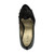 Top view of Black Satin High Heel Flower Diamante Peep Toe Platform Shoes Top view of Black Satin High Heel Flower Diamante Peep Toe Platform Shoes