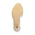 Bottom view of the sole of Beige Mid Heel Diamante T-Bar Strappy Sandals