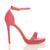 Right side view of Coral Suede High Heel Ankle Strap Barely There Sandals