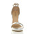 Front view of Silver PU High Heel Ankle Strap Barely There Sandals