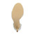 Bottom view of the sole of White Satin High Heel Ankle Strap Barely There Sandals