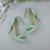 Mint Suede High Heel Ankle Strap Barely There Sandals