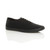 Front right side view of Black Flat Canvas Plimsolls Lo-Top Trainers Front right side view of Black Flat Canvas Plimsolls Lo-Top Trainers