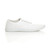 Right side view of White Flat Canvas Plimsolls Lo-Top Trainers Right side view of White Flat Canvas Plimsolls Lo-Top Trainers
