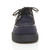 Front view of Navy Suede Flat Wedge Platform Creepers Shoes