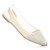 Closeup view of features of White Patent Flat Diamante Mesh Pointed Toe Ballerina Dolly Shoes Closeup view of features of White Patent Flat Diamante Mesh Pointed Toe Ballerina Dolly Shoes