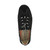 Top view of Black Cleated Slip On Leather Trainers Sneakers