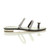 Right side view of Black PU Flat Toe Ring Diamante Flip Flop Sandals