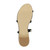 Bottom view of the sole of Black PU Flat Toe Ring Diamante Flip Flop Sandals