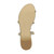 Bottom view of the sole of Gold PU Flat Toe Ring Diamante Flip Flop Sandals