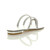 Back right side view of Silver PU Flat Toe Ring Diamante Flip Flop Sandals
