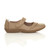 Right side view of Taupe Flat Comfort Mary Jane Shoes
