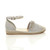 Right side view of Grey PU Flat Flower Studded Beach Sandals Espadrilles Right side view of Grey PU Flat Flower Studded Beach Sandals Espadrilles
