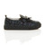 Right side view of Black Glitter Rabbit Bunny Ears Bow Plimsolls Trainers Right side view of Black Glitter Rabbit Bunny Ears Bow Plimsolls Trainers
