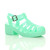Front right side view of Mint Mid Heel Gladiator Jelly Sandals