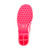 Bottom view of the sole of Neon Pink Mid Heel Gladiator Jelly Sandals