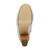 Bottom view of the sole of White PU High Wooden Heel Platform Ankle Boots