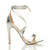 Right side view of Silver PU High Heel Lace Up Barely There Sandals