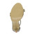 Bottom view of the sole of Beige Snake PU High Heel Strappy Barely There Sandals