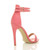 Back right side view of Coral Suede High Heel Strappy Barely There Sandals