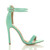 Right side view of Mint Suede High Heel Strappy Barely There Sandals