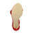 Bottom view of the sole of Red Suede High Heel Strappy Barely There Sandals