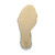 Bottom view of the sole of Silver Glitter High Heel Strappy Barely There Sandals