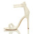 Back right side view of White Lizard PU High Heel Strappy Barely There Sandals