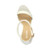 Top view of White PU High Heel Strappy Barely There Sandals