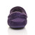 Front view of Purple Suede Fur Lined Luxury Flexible Moccasins Slippers