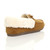 Back right side view of Chestnut Tan Suede Fur Collar Lined Luxury Flexible Moccasins Slippers Back right side view of Chestnut Tan Suede Fur Collar Lined Luxury Flexible Moccasins Slippers