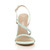 Front view of Mint Suede High Heel Barely There Strappy Buckle Evening Sandals