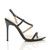 Right side view of Navy PU High Heel Barely There Strappy Buckle Evening Sandals