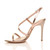 Left side view of Rose Gold PU High Heel Barely There Strappy Buckle Evening Sandals