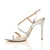 Left side view of Silver PU High Heel Barely There Strappy Buckle Evening Sandals
