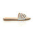 Right side view of Silver PU Flat Diamante Cut Out Flip Flop Sandals